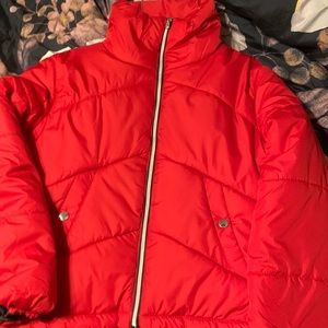 Red and Black winter coat size large